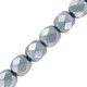 Czech Fire polished faceted glass beads 4mm Light grey